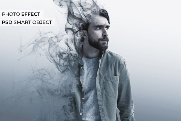 smoke particles photo effect
