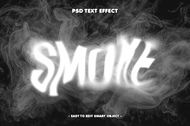 Free PSD smoke text effect