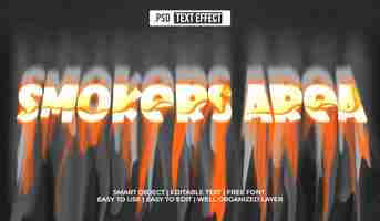 Free PSD smokers area text style effect