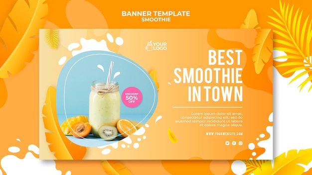 Free PSD smoothie banner style