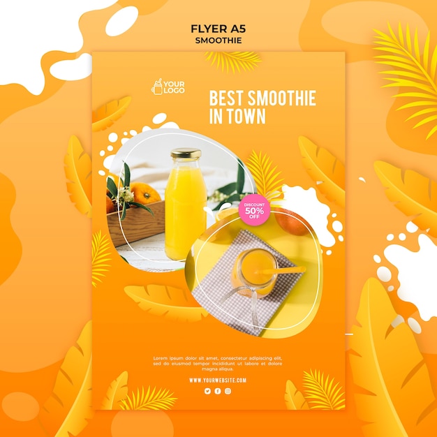 Smoothie flyer template
