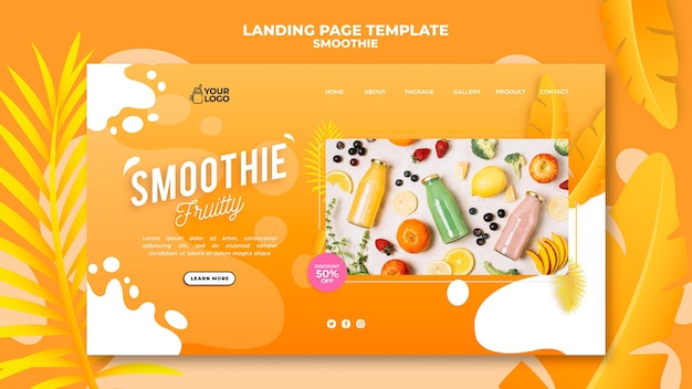 Smoothie landing page theme