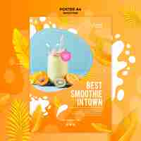 Free PSD smoothie poster template