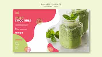 Free PSD smoothies theme banner design