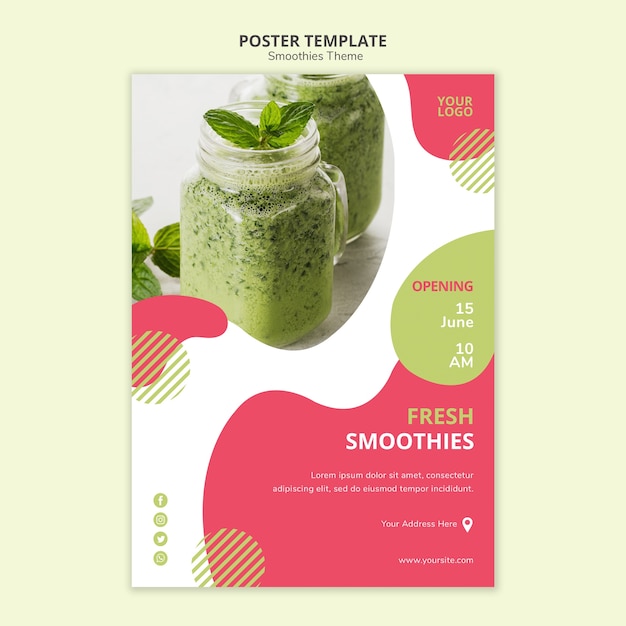 Smoothies theme poster design