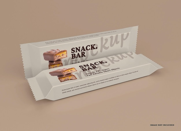 Snack bar package mockup Premium Psd