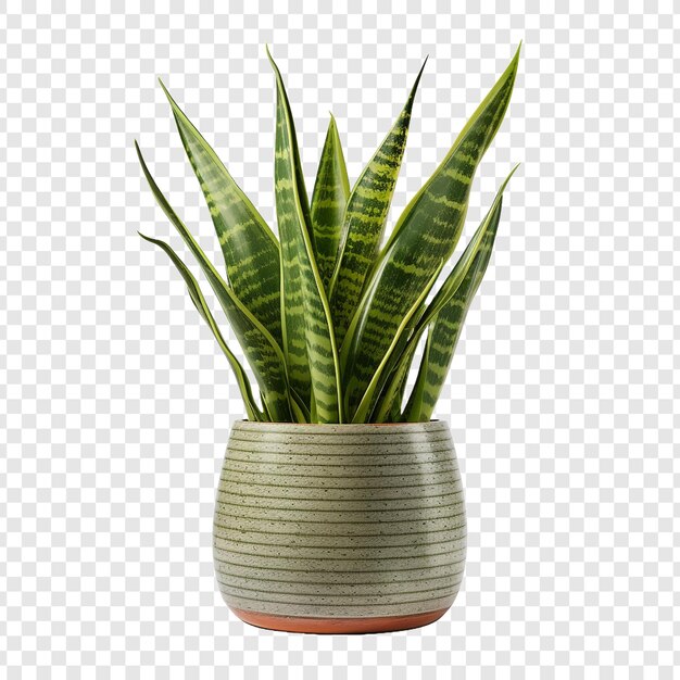 透明な背景に分離された蛇植物Sansevieria Trifasciata png