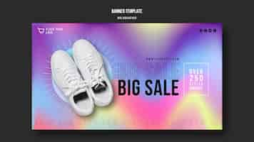 Free PSD sneakers sale ad template banner