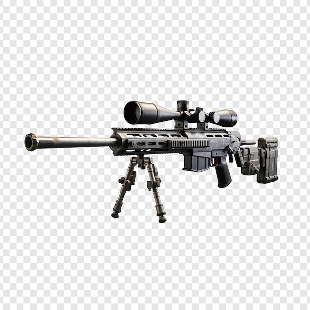 Снайперская винтовка изолирована на прозрачном фоне