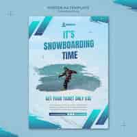 Бесплатный PSD Шаблон оформления флаера для сноуборда