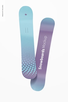 Snowboard mockup on white