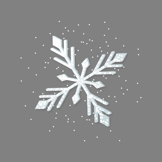 Snowflakes elements isolated