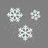 Free PSD snowflakes elements isolated