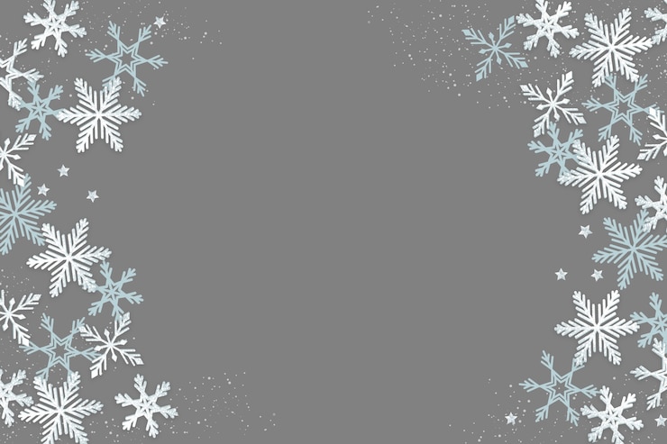 Free PSD snowflakes frame isolated