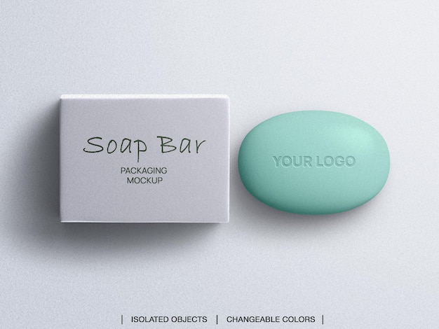 Download Premium Psd Soap Bar Packaging Mockup Top View Isolated