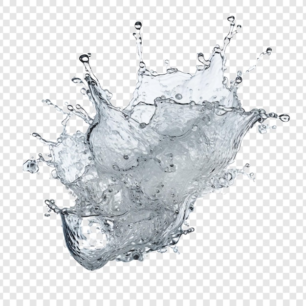 Soapy water isolated on transparent background