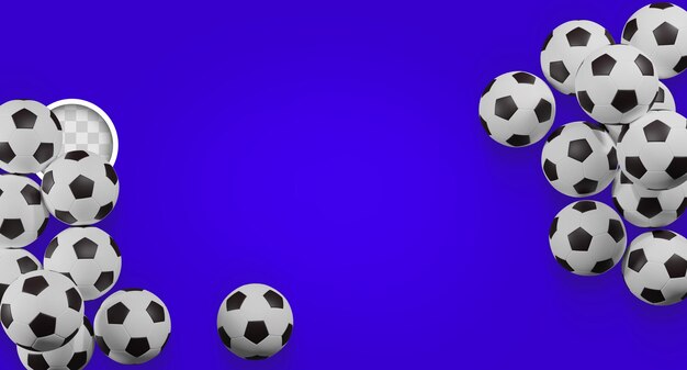 ボール3dイラストとサッカーの背景