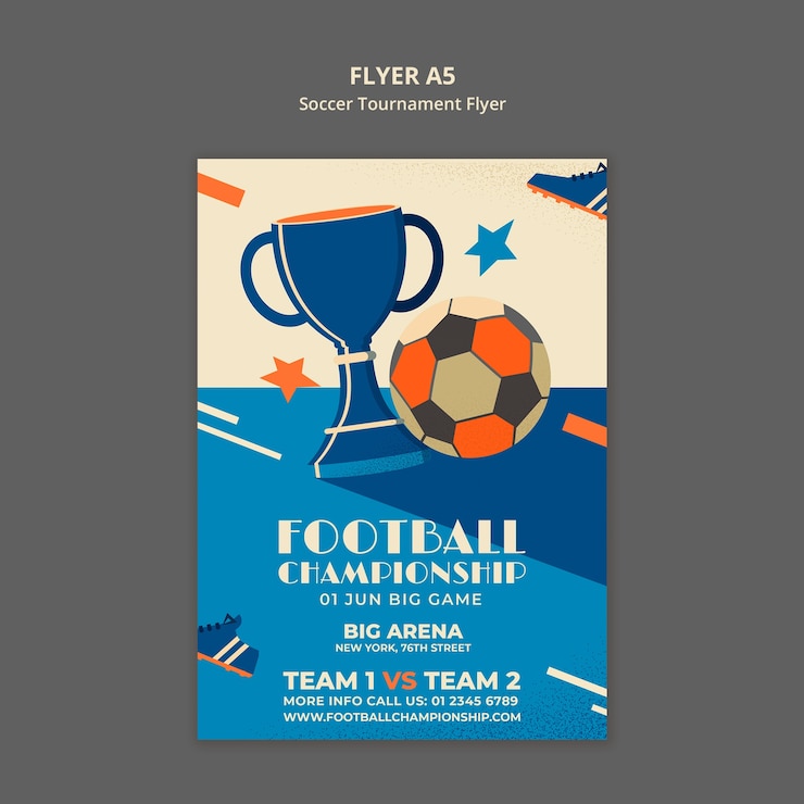 Free PSD soccer champions  template