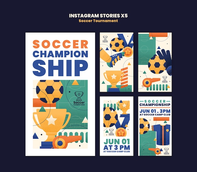 無料PSD soccer champions  template