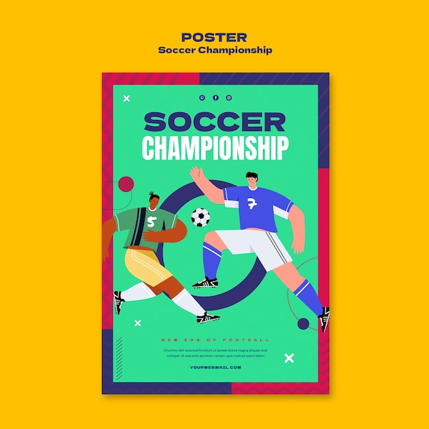 PSD gratuito soccer champions  template