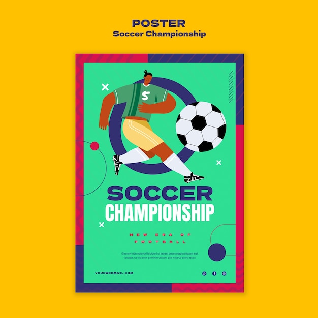 Бесплатный PSD soccer champions  template