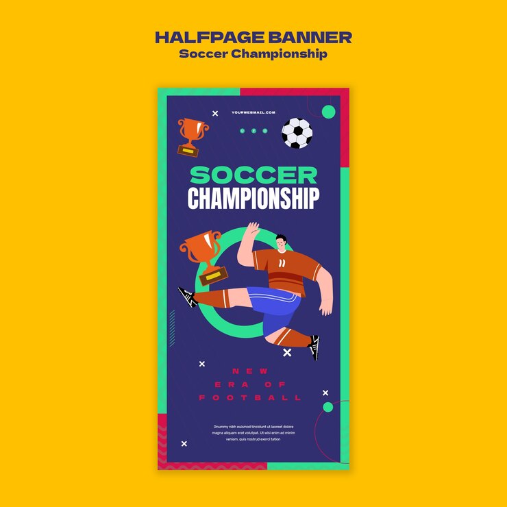 Free PSD soccer champions  template