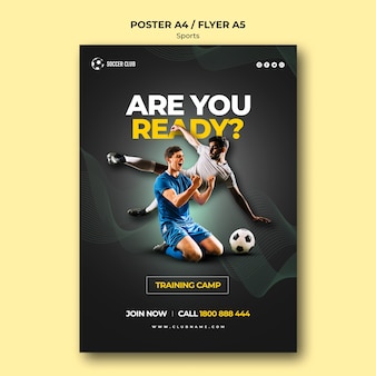 축구 클럽 훈련 캠프 포스터