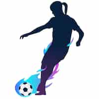 Free PSD soccer player silhouette