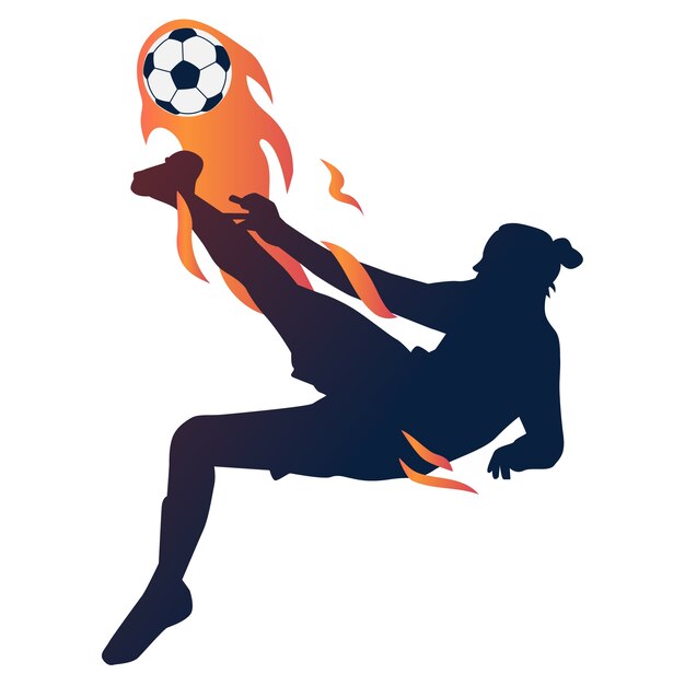 soccer player silhouette