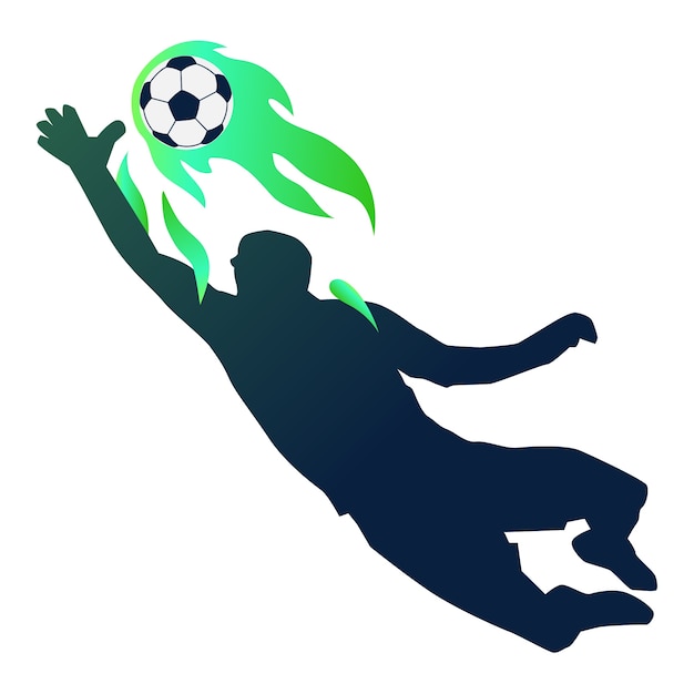 Soccer player silhouette