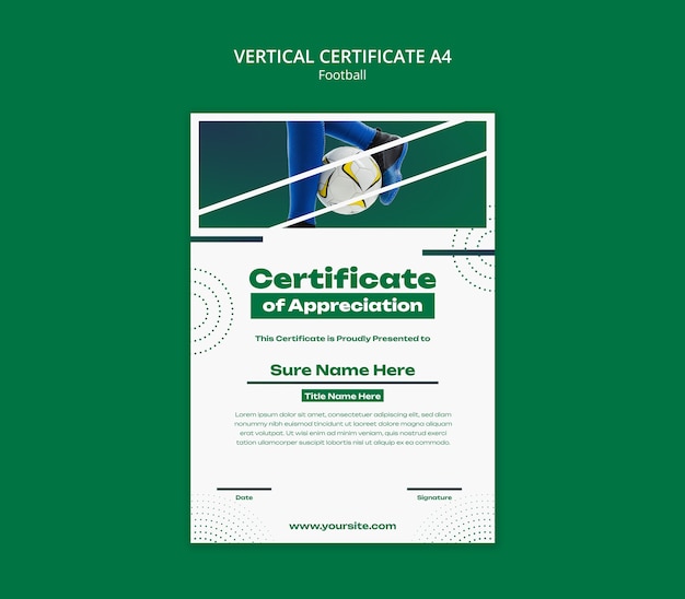 Soccer template design
