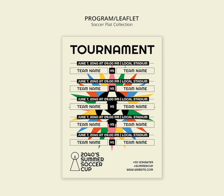 Free PSD soccer tournament flyer