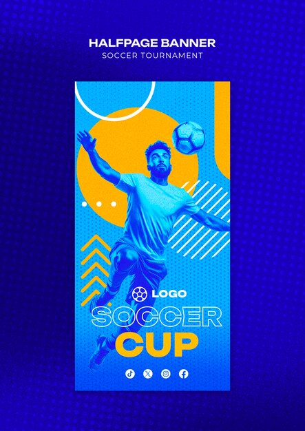 Free PSD soccer tournament template design