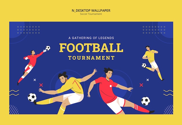 サッカートーナメントのテンプレートデザイン
