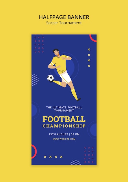 Free PSD soccer tournament template design