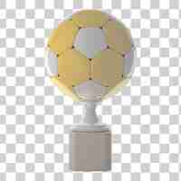 Free PSD soccer trophy back side