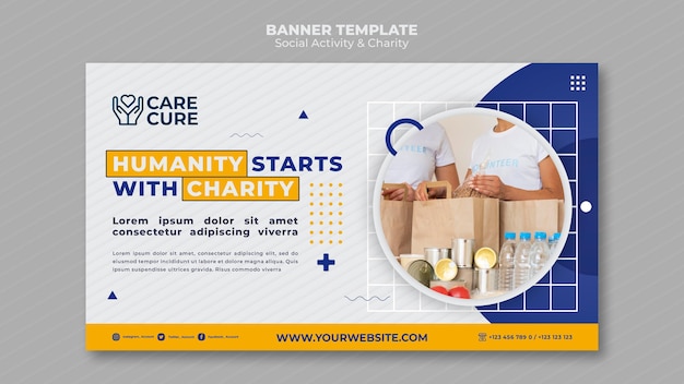 Social activity and charity banner template