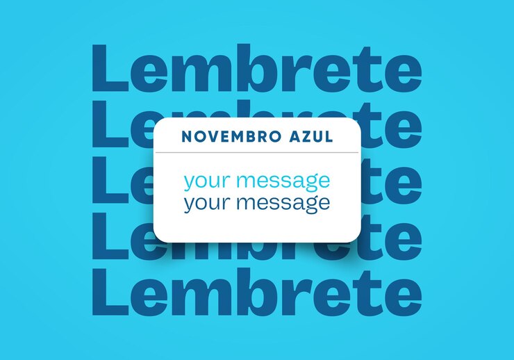 Free PSD social media banner blue november reminder against prostate cancer