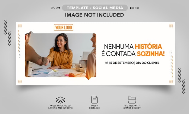 Social Media Banner Customer Day Template in Brazil