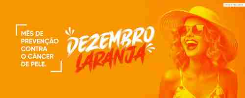 Free PSD social media banner december orange