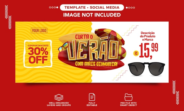 Social media banner enjoy the summer with more savings