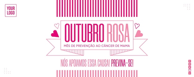 Social media banner instagram ottobre rosa sosteniamo questa causa