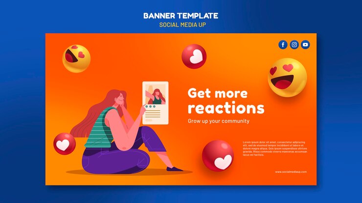 Free PSD social media banner template