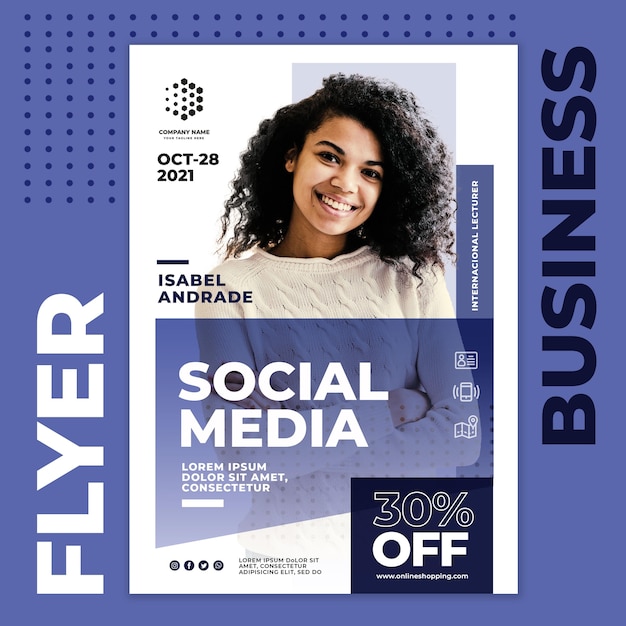 Free PSD social media business flyer