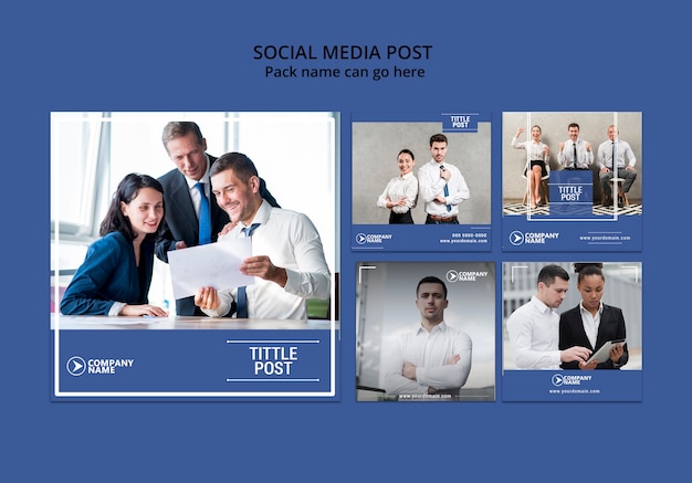 Social media concept for business template