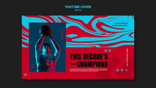 social media cover template for basketball game