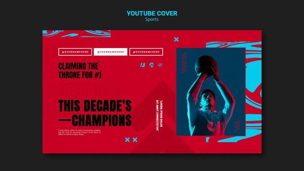 social media cover template for basketball game
