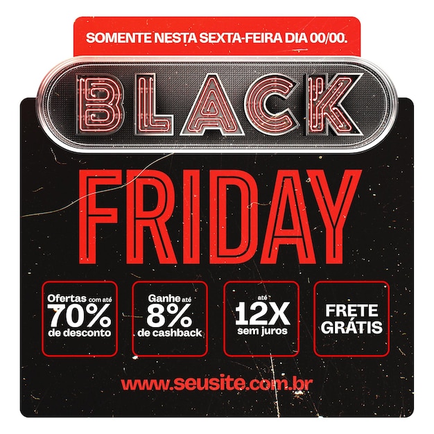 Free PSD social media feed black friday only this friday