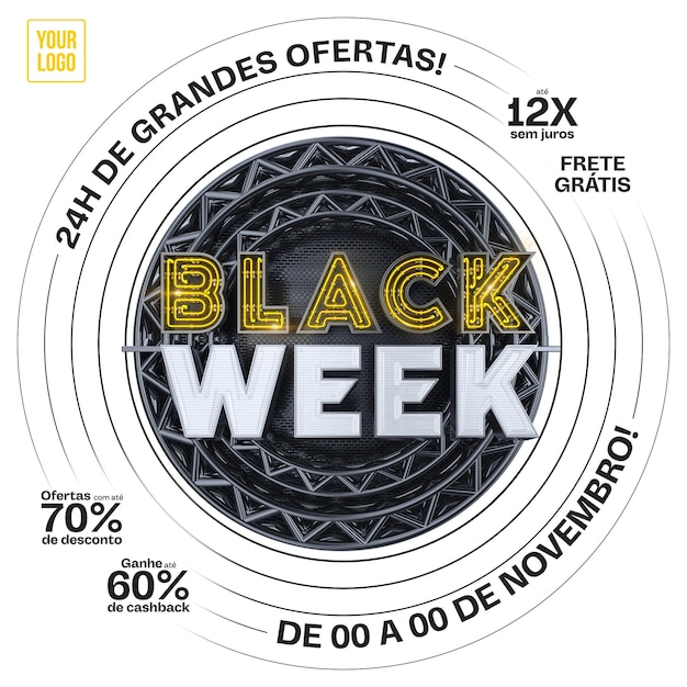 Social media feed black week 24 hours of great deals