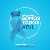 Free PSD social media feed blue november prostate cancer prevention month